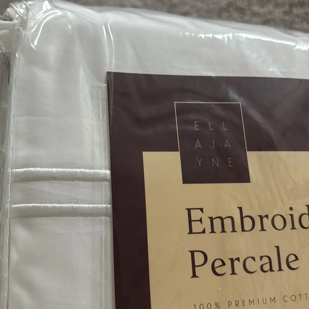 Ella Jayne Embroidered Cotton Percale 3-Pc Full/Queen Duvet Set
